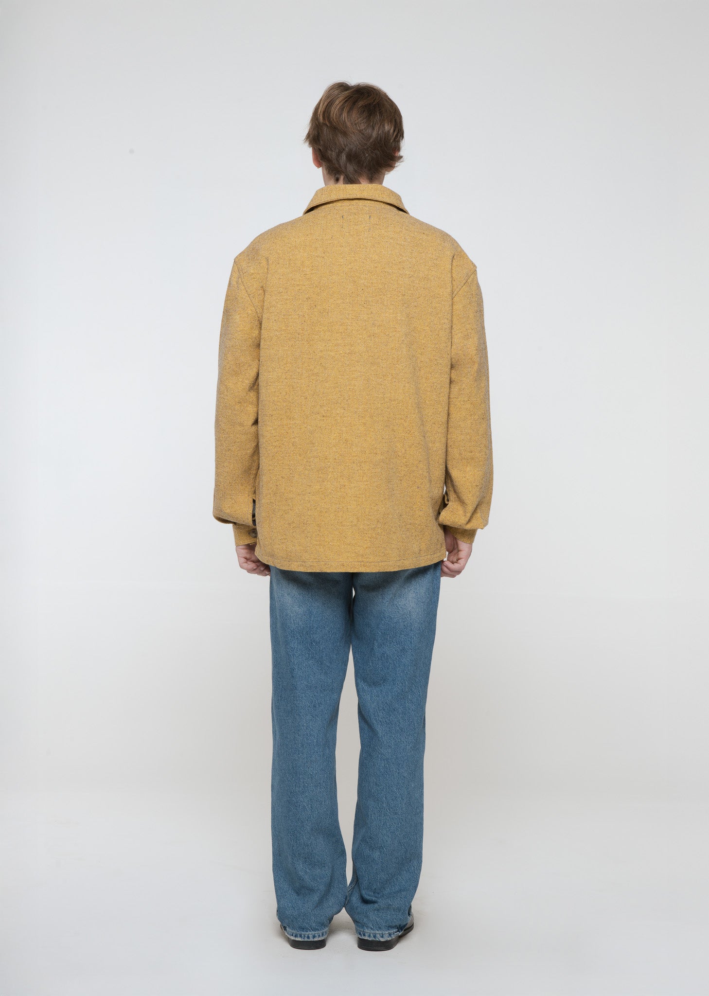 "CAMP" Wool and organic cotton jacket, Mustard