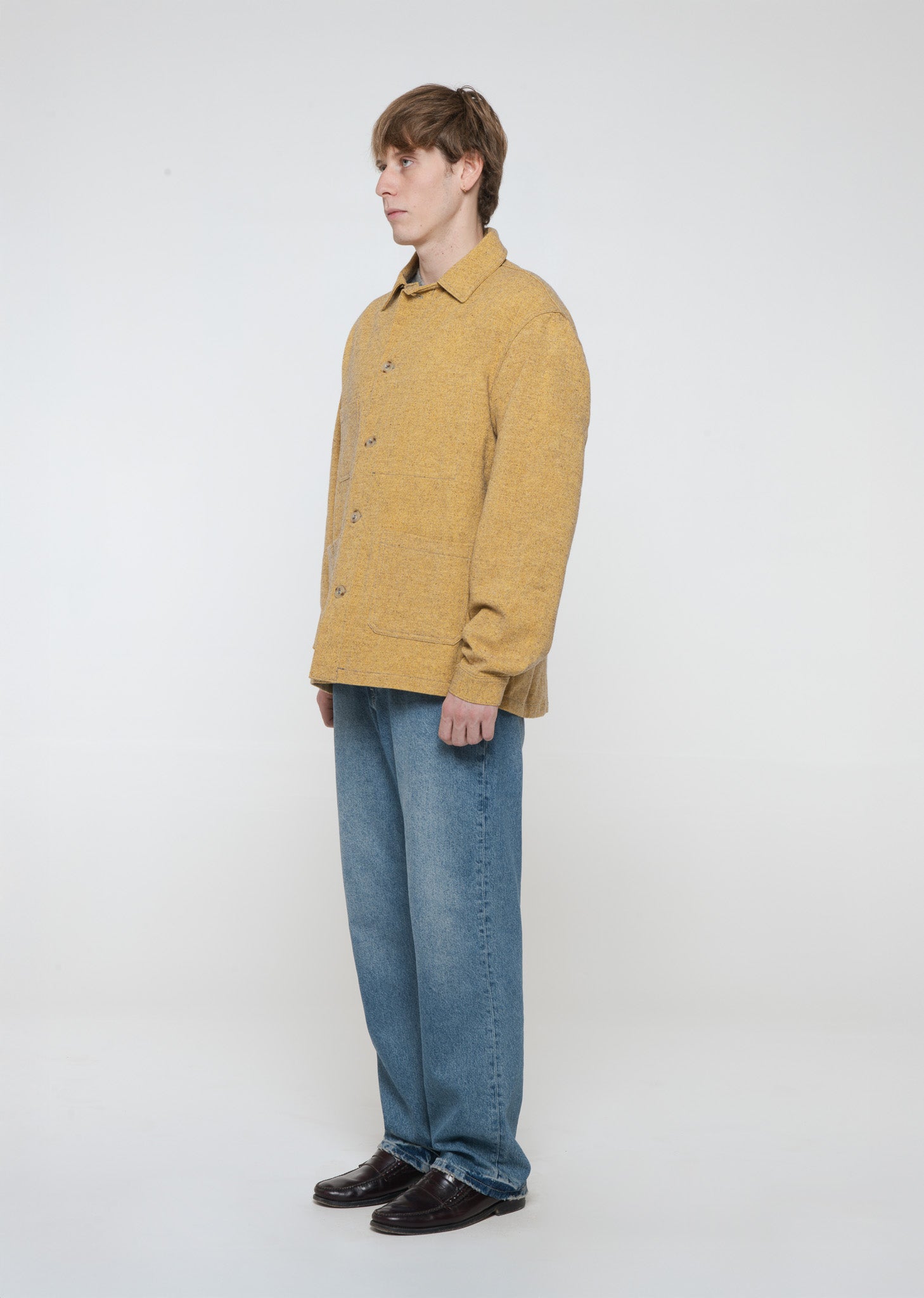 "CAMP" Wool and organic cotton jacket, Mustard