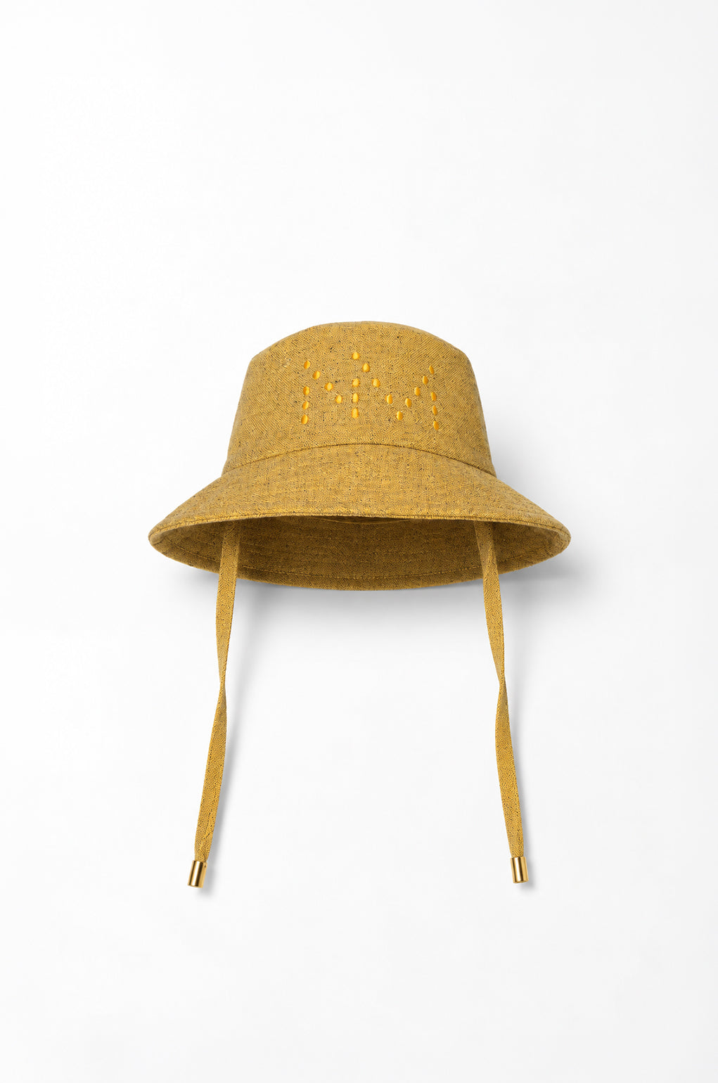 GORRO BUCKET DE LANA Y ALGODÓN "CAMP" Mostaza