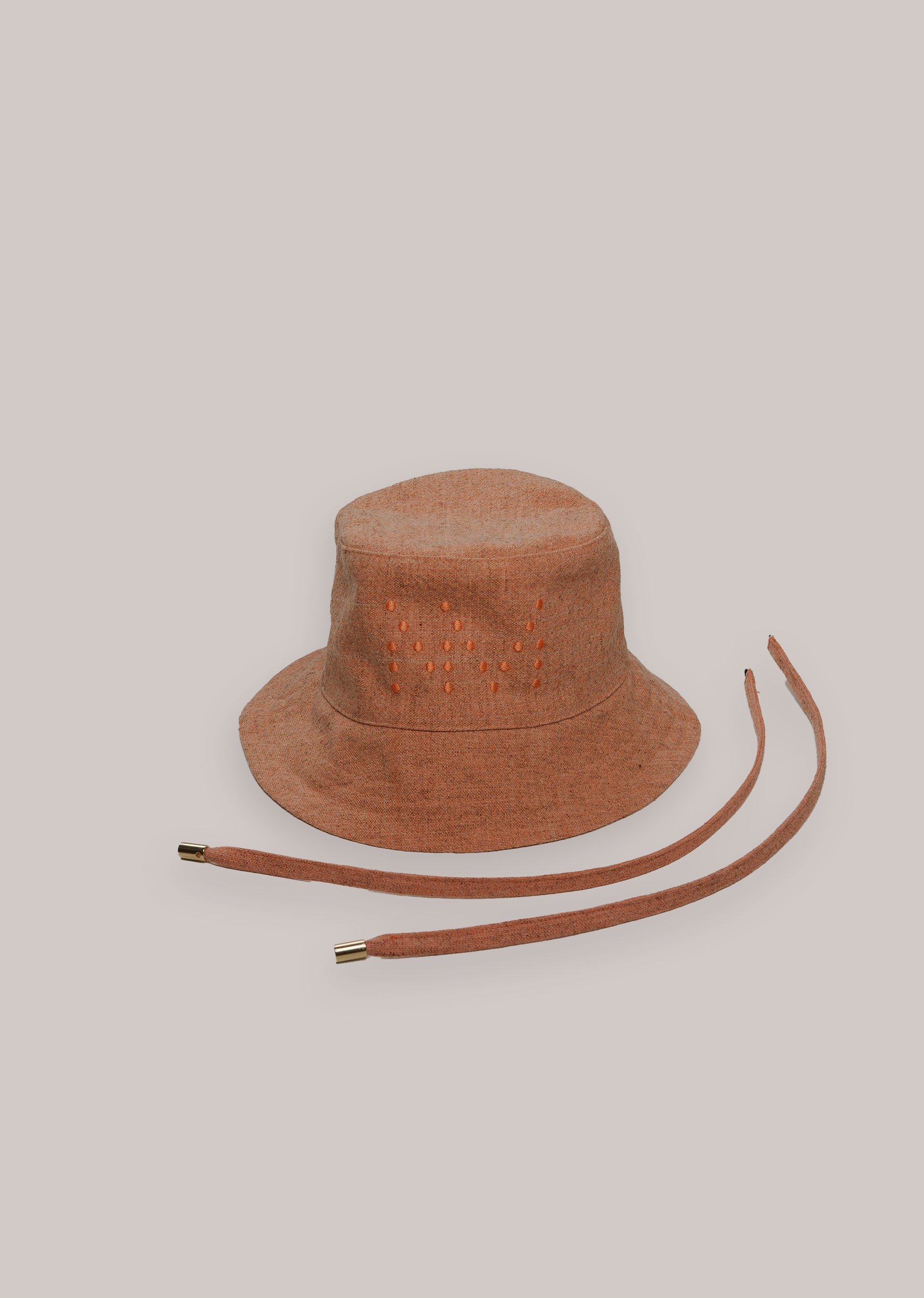"CAMP" Wool and organic cotton bucket hat, Salmon