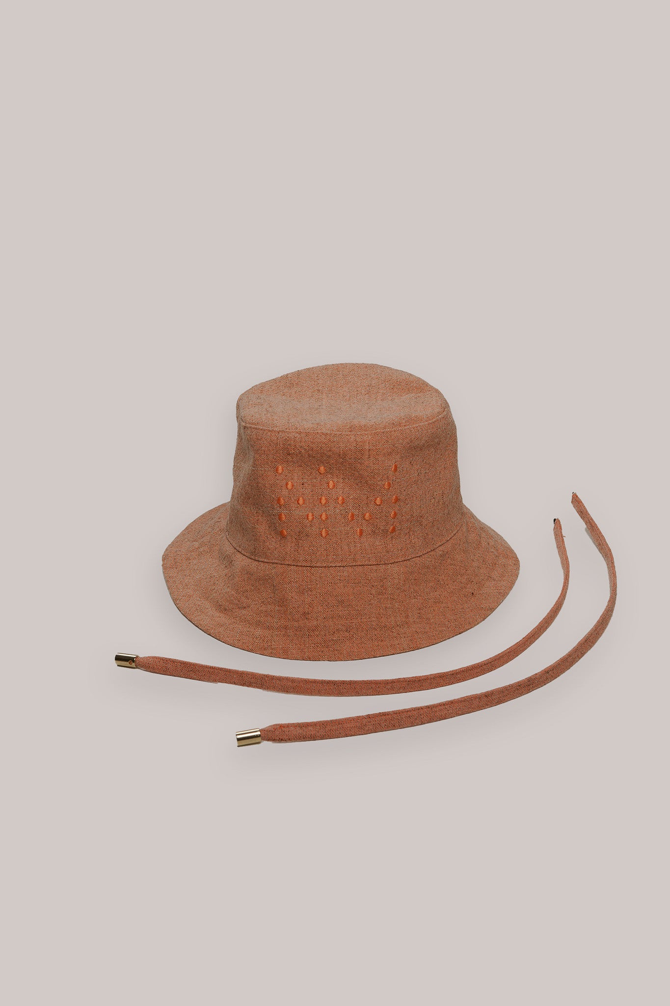 "CAMP" Wool and organic cotton bucket hat, Salmon
