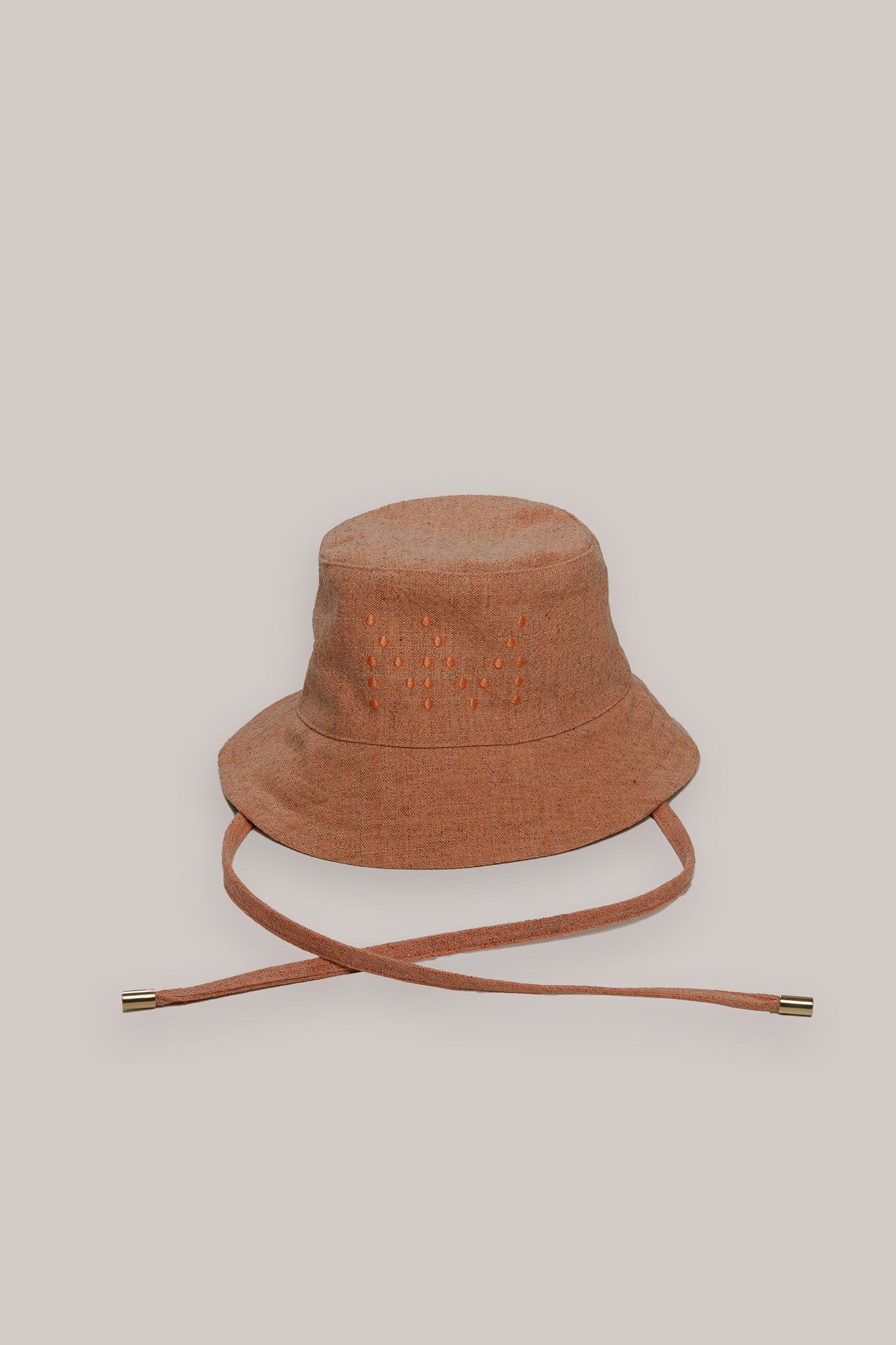"CAMP" Wool and organic cotton bucket hat, Salmon