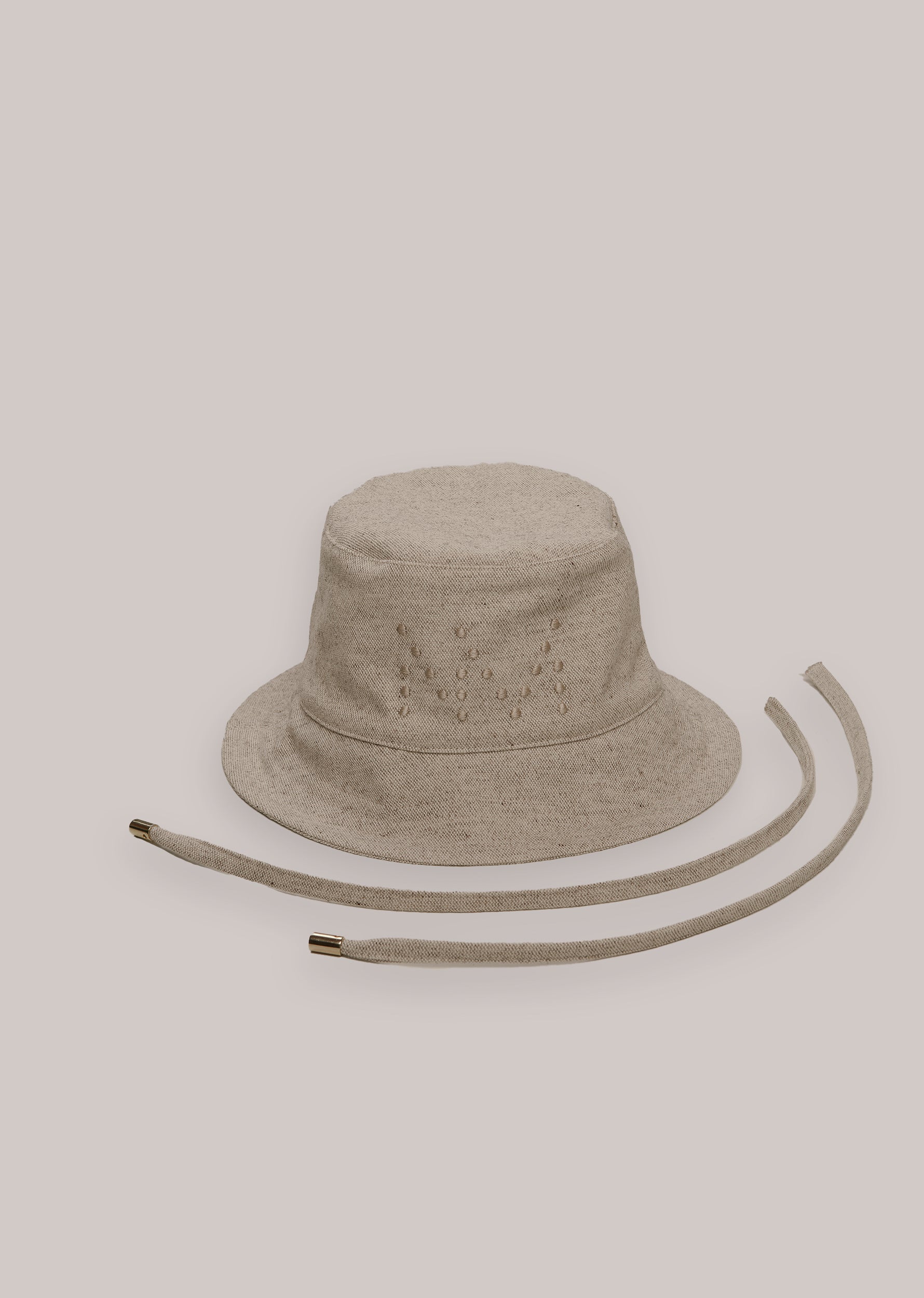 "CAMP" Wool and organic cotton bucket hat, Light Natural
