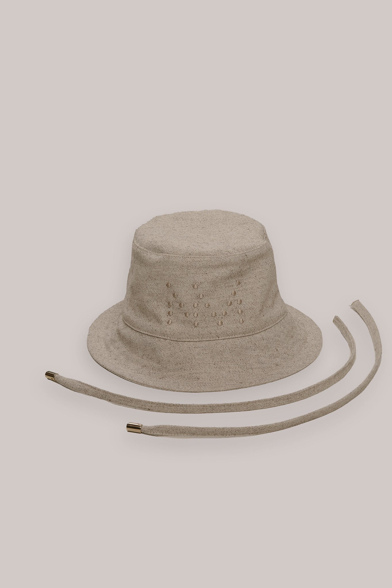 GORRO BUCKET DE LANA Y ALGODÓN "CAMP" Crudo