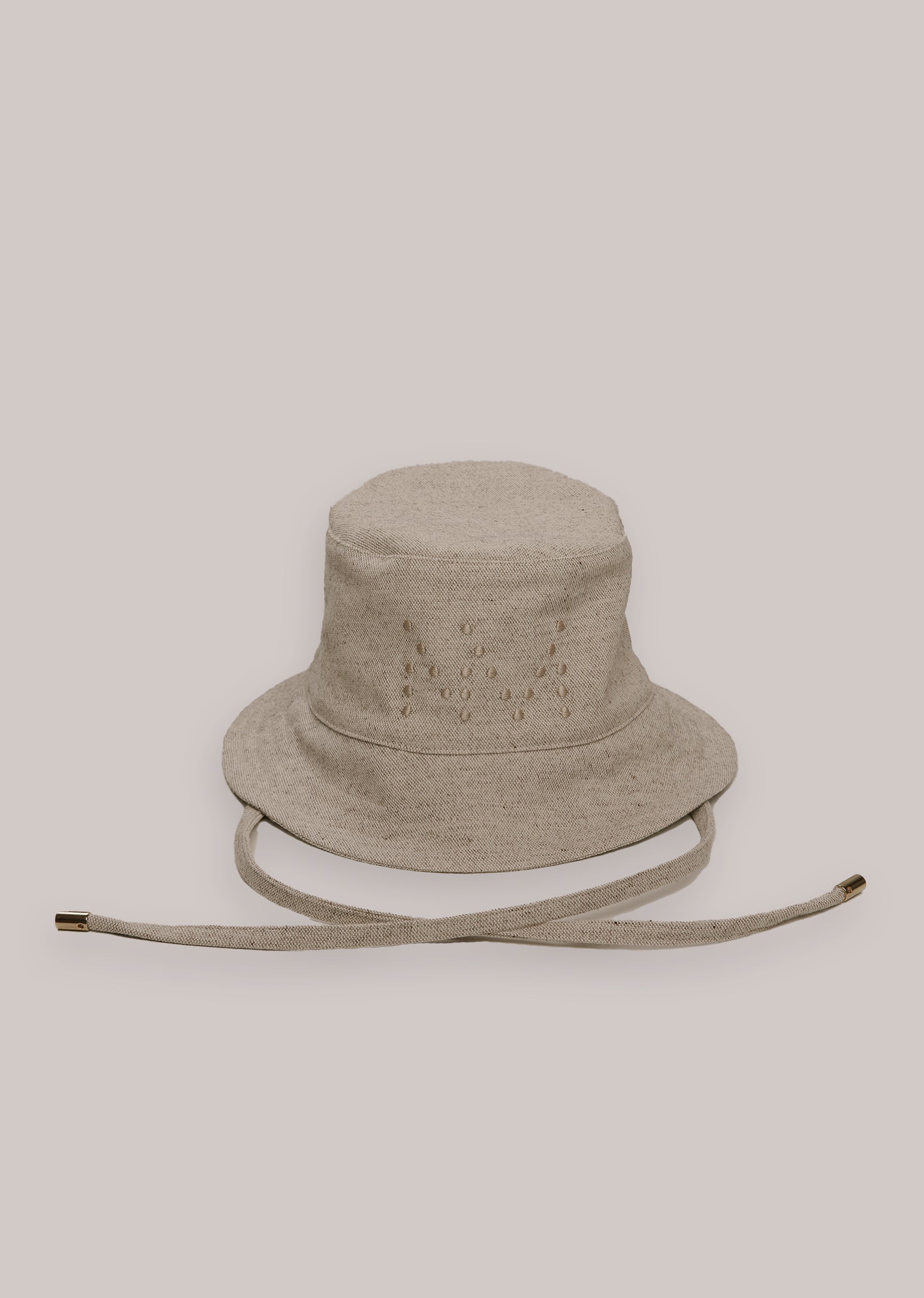"CAMP" Wool and organic cotton bucket hat, Light Natural