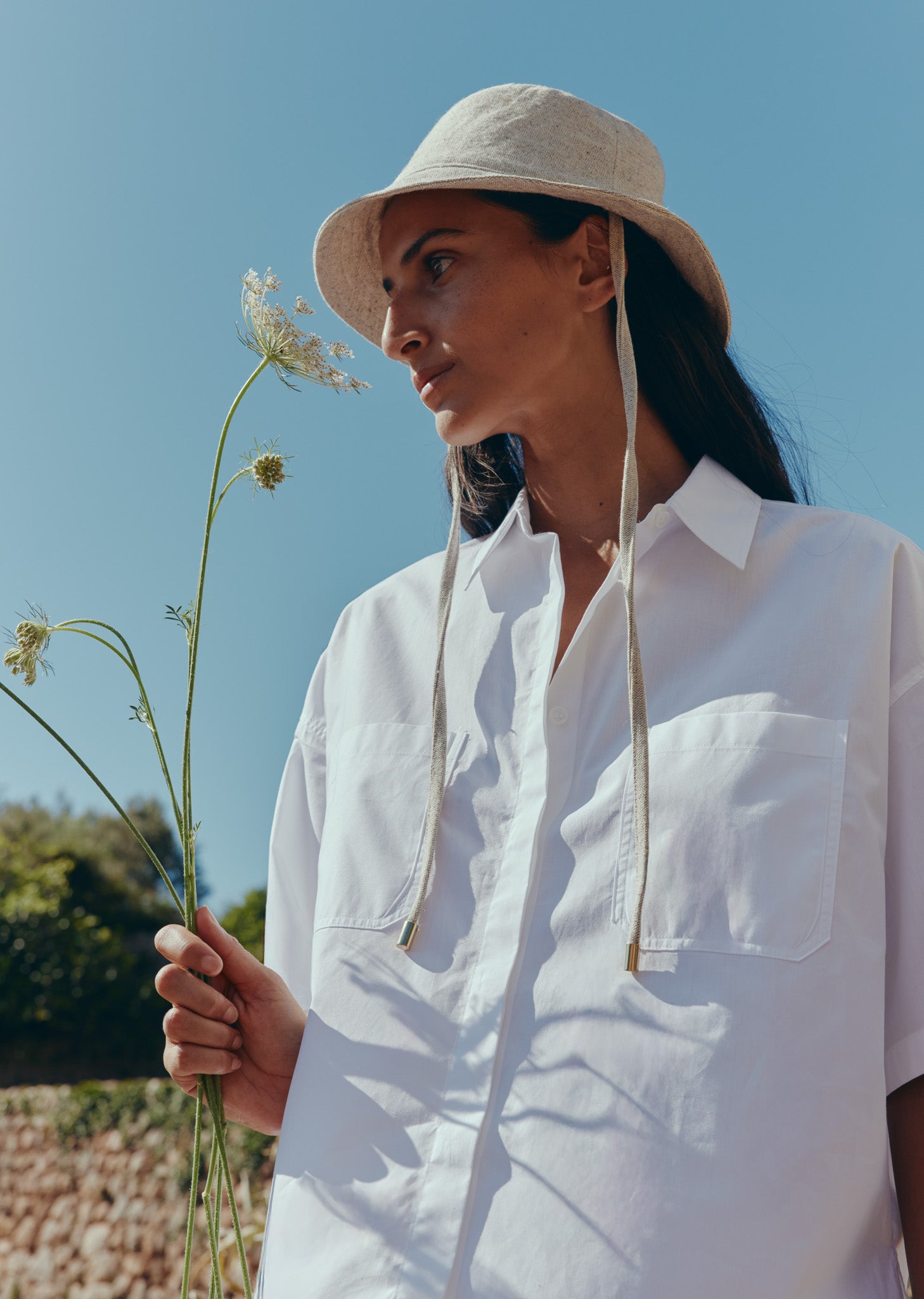 "CAMP" Wool and organic cotton bucket hat, Light Natural