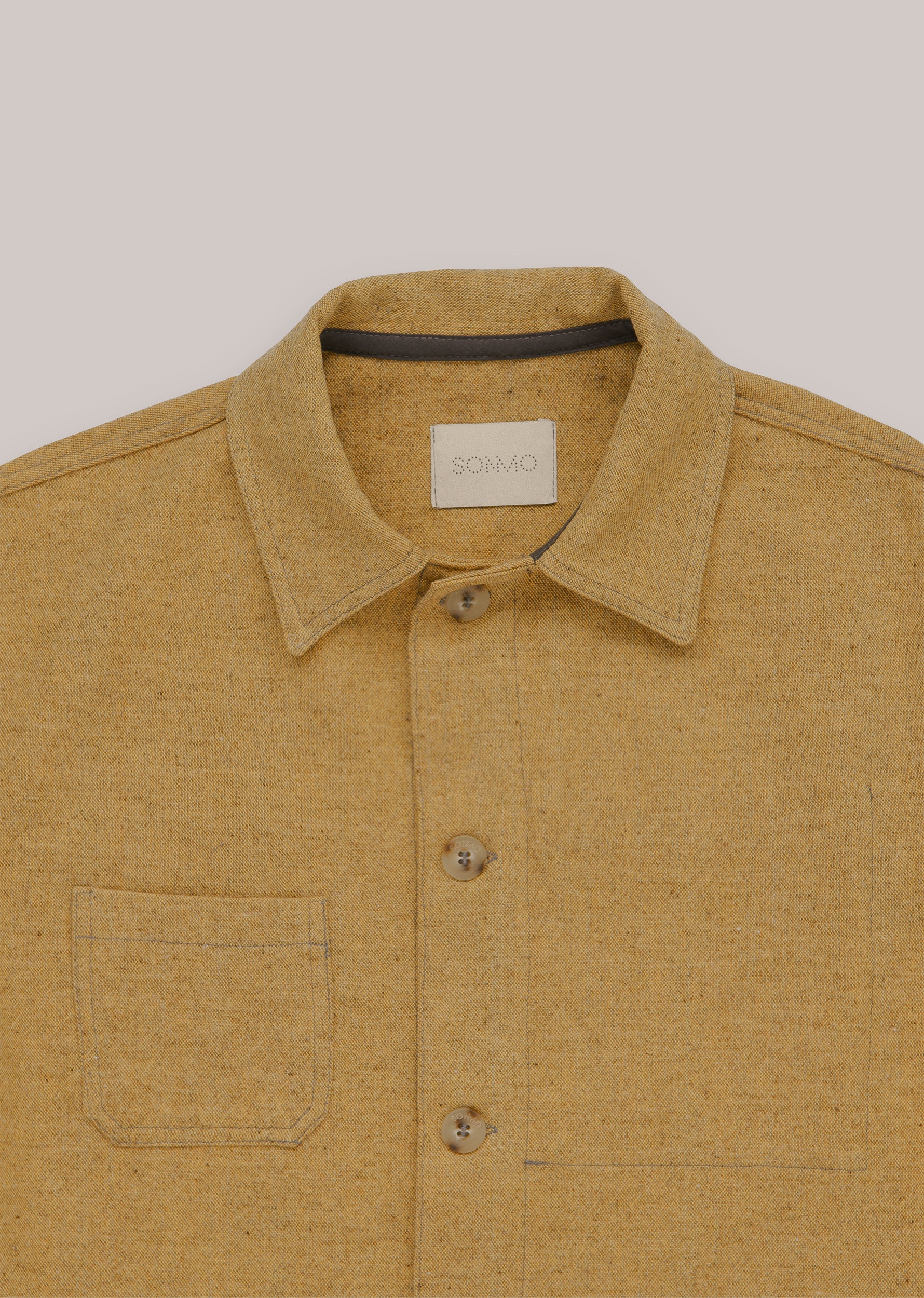 "CAMP" Wool and organic cotton jacket, Mustard