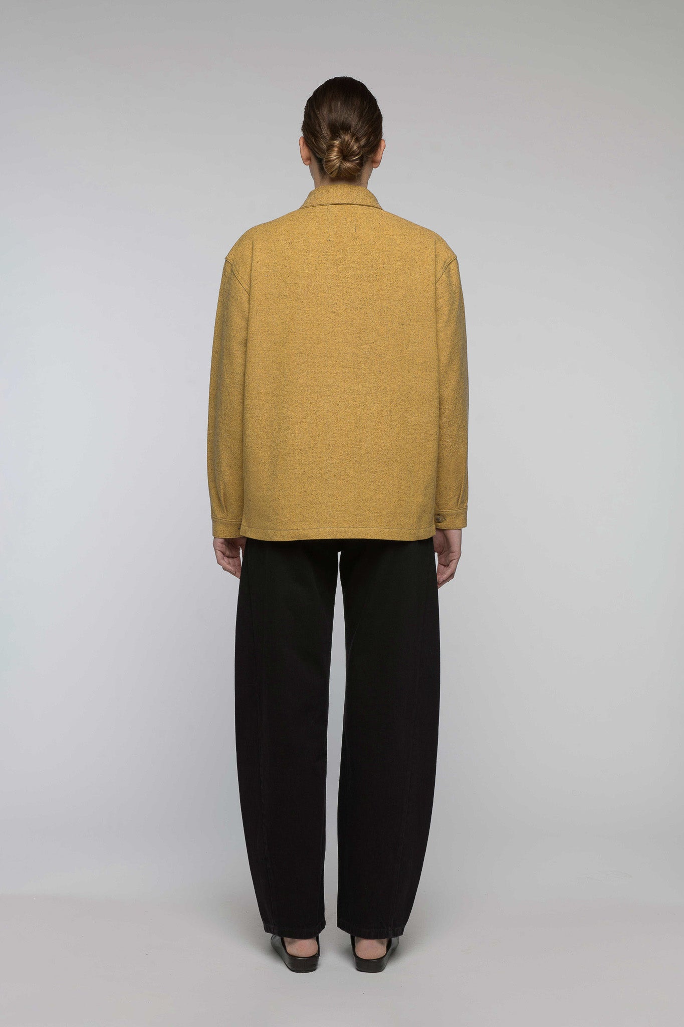 "CAMP" Wool and organic cotton jacket, Mustard