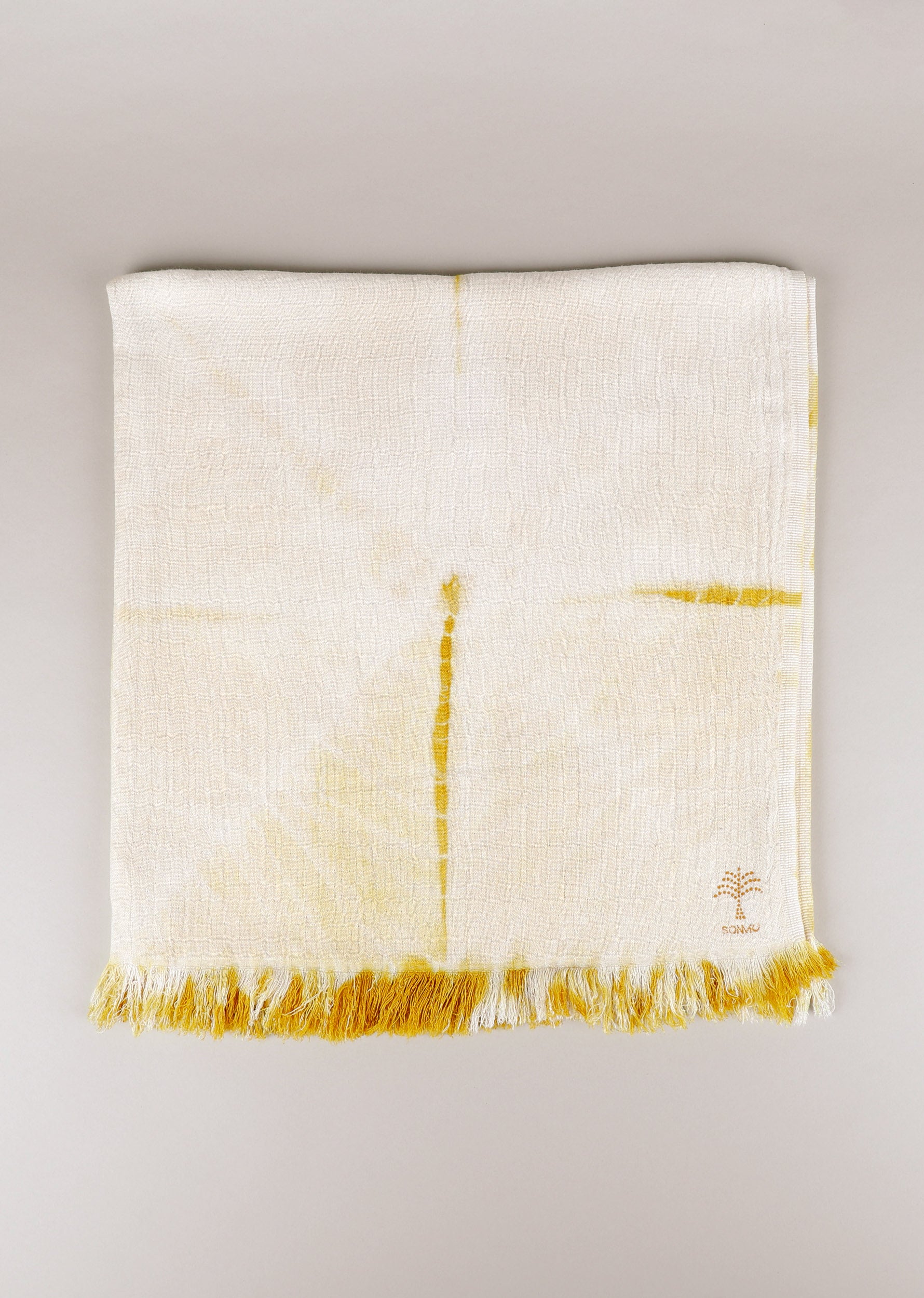 DOUBLE-CLOTH COTTON TOWEL. FOLD DYE