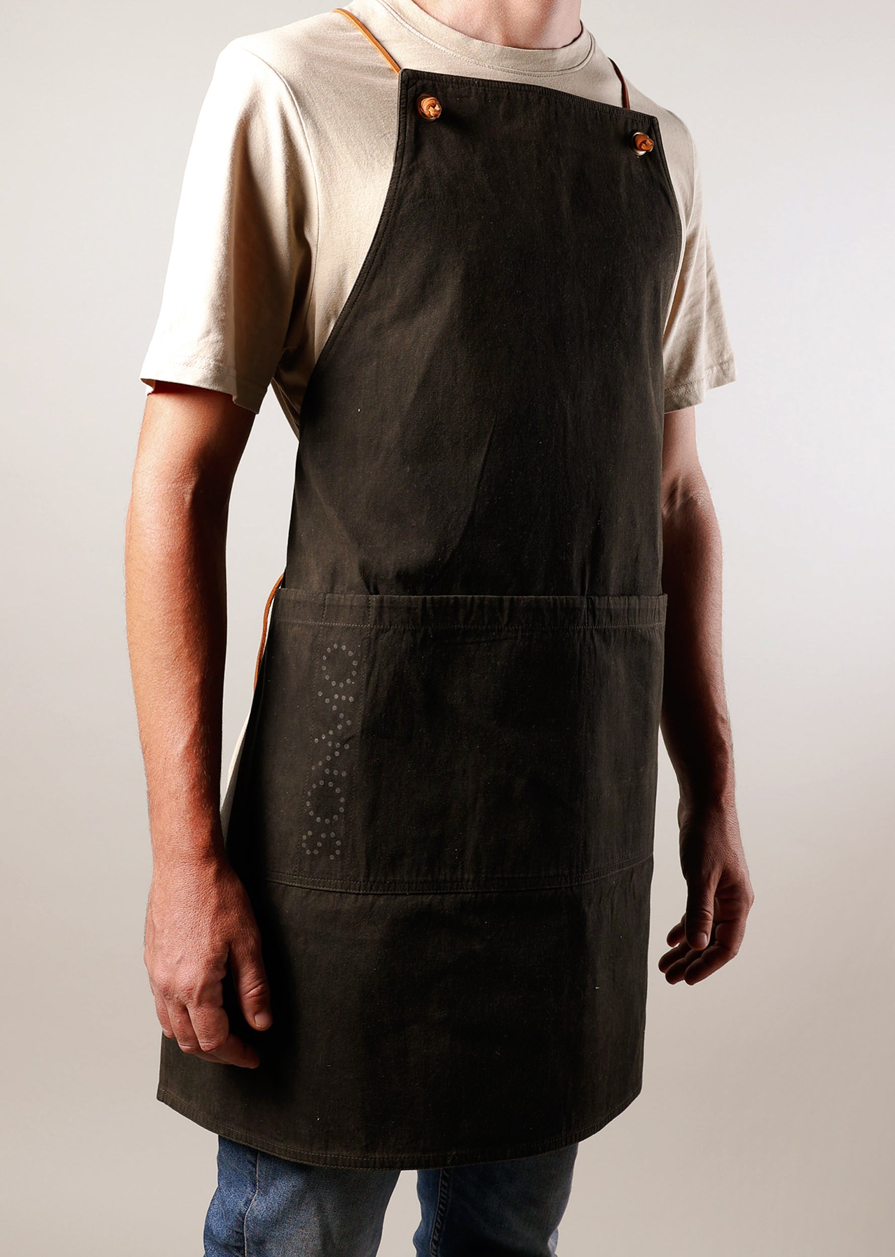 WAXED WORK APRON