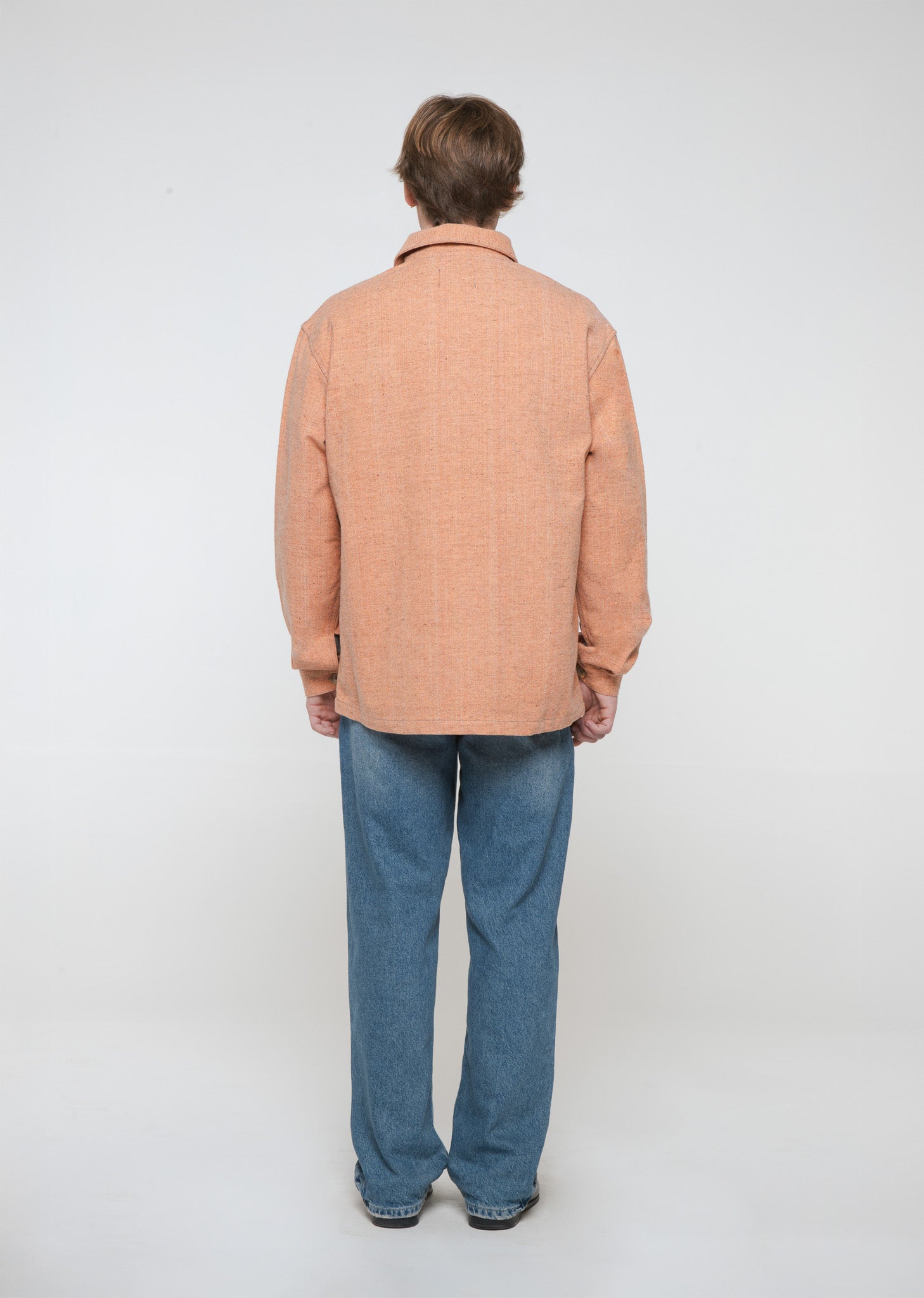 CHAQUETA DE LANA Y ALGODÓN "CAMP" Salmón
