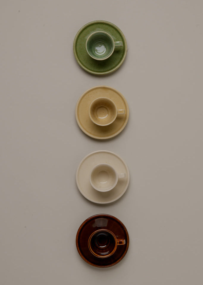 SET DE 2 TAZAS ESPRESSO Y PLATO A CONJUNTO