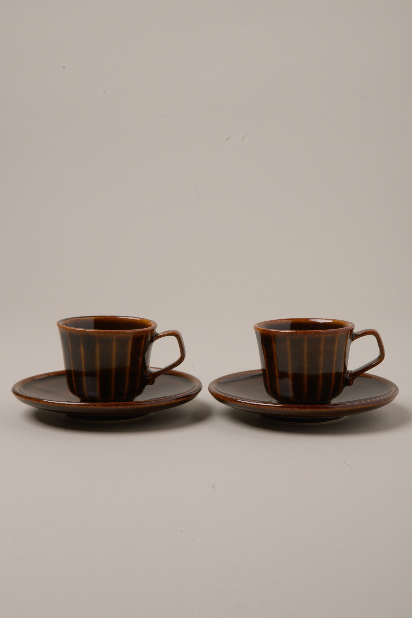 SET OF 2 ESPRESSO CUPS WITH MATCHING SAUCERS