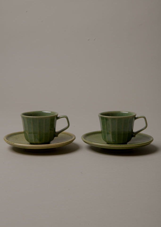 SET DE 2 TAZAS ESPRESSO Y PLATO A CONJUNTO