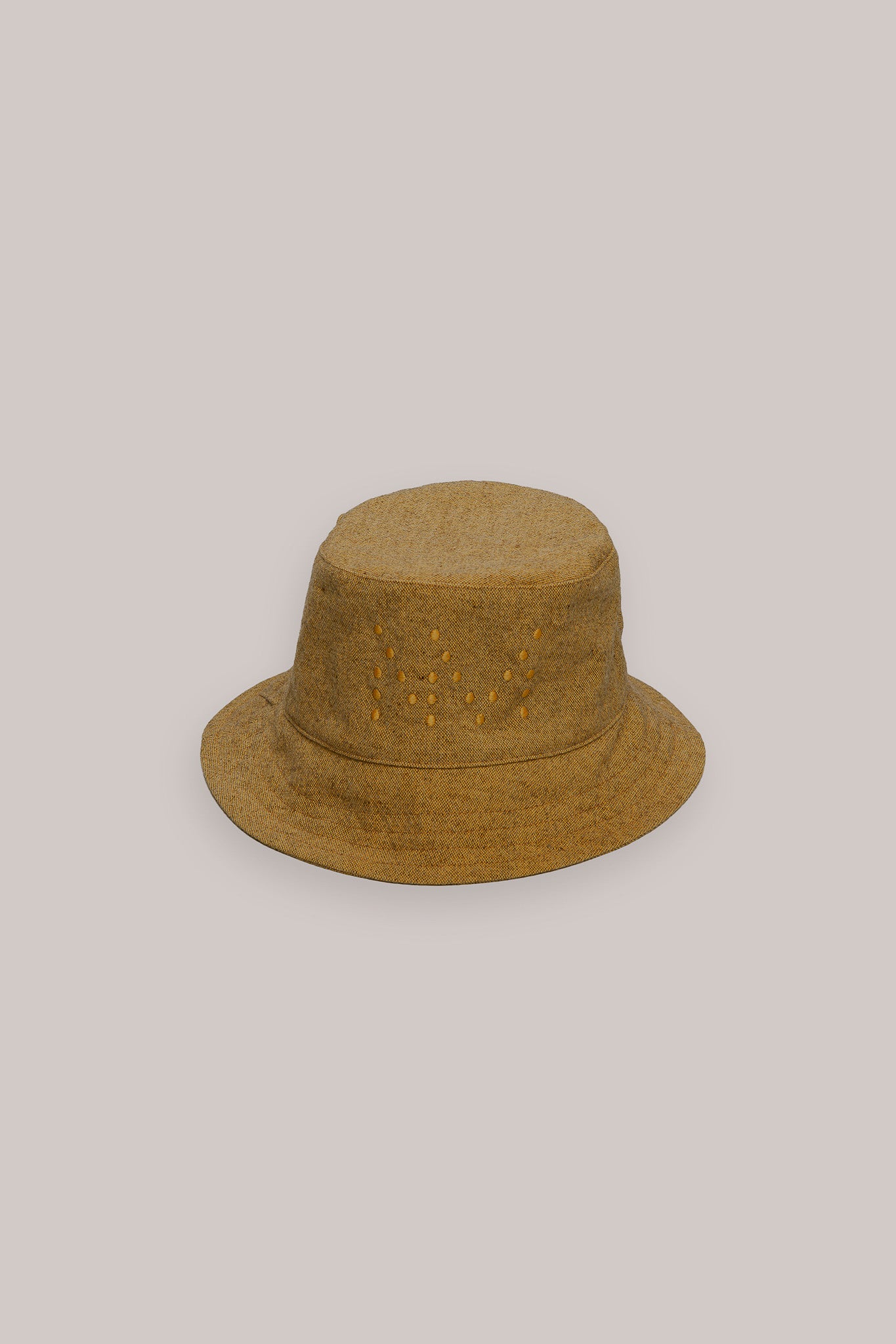 "CAMP" Wool and organic cotton bucket hat, Mustard