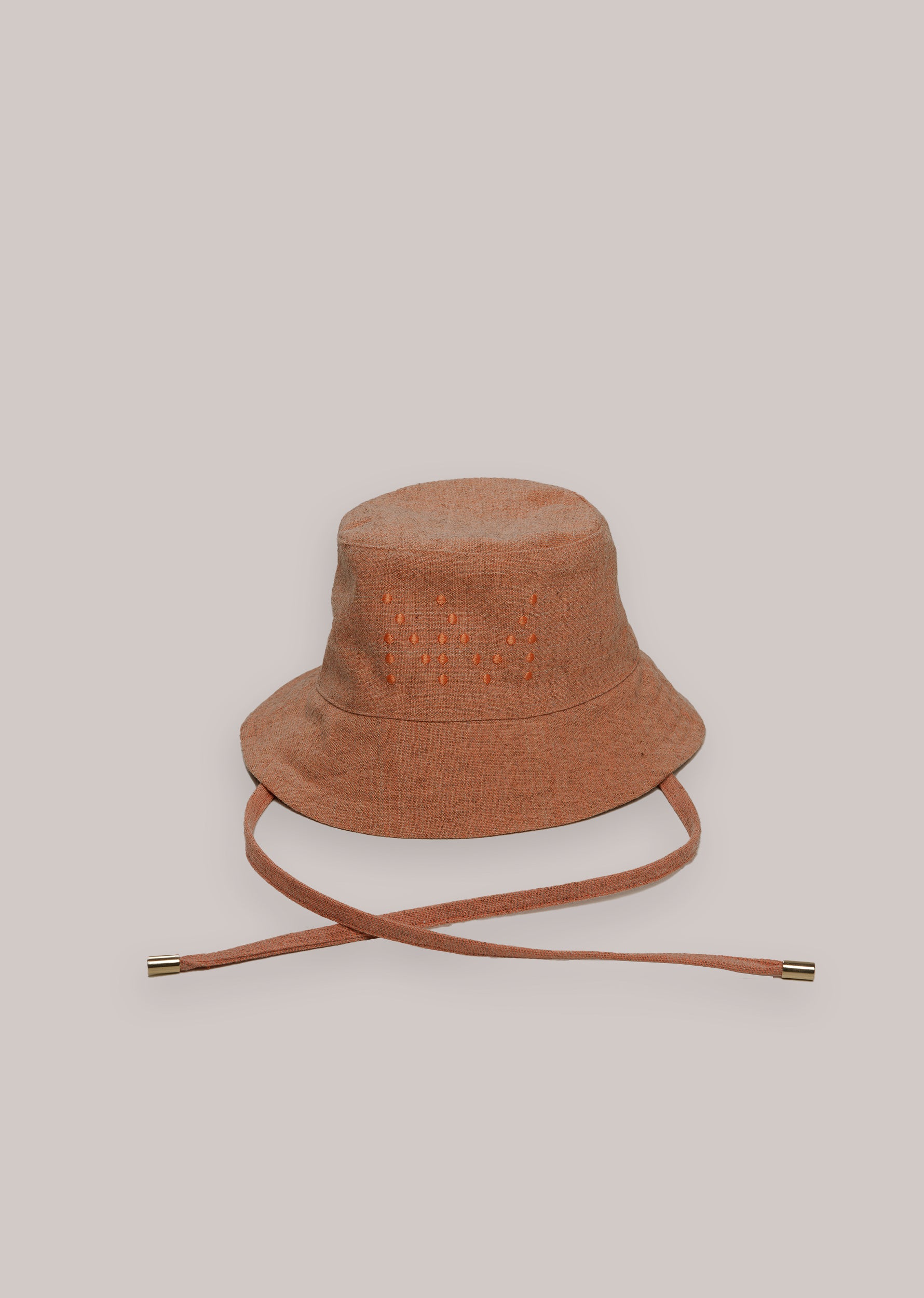 "CAMP" Wool and organic cotton bucket hat, Salmon