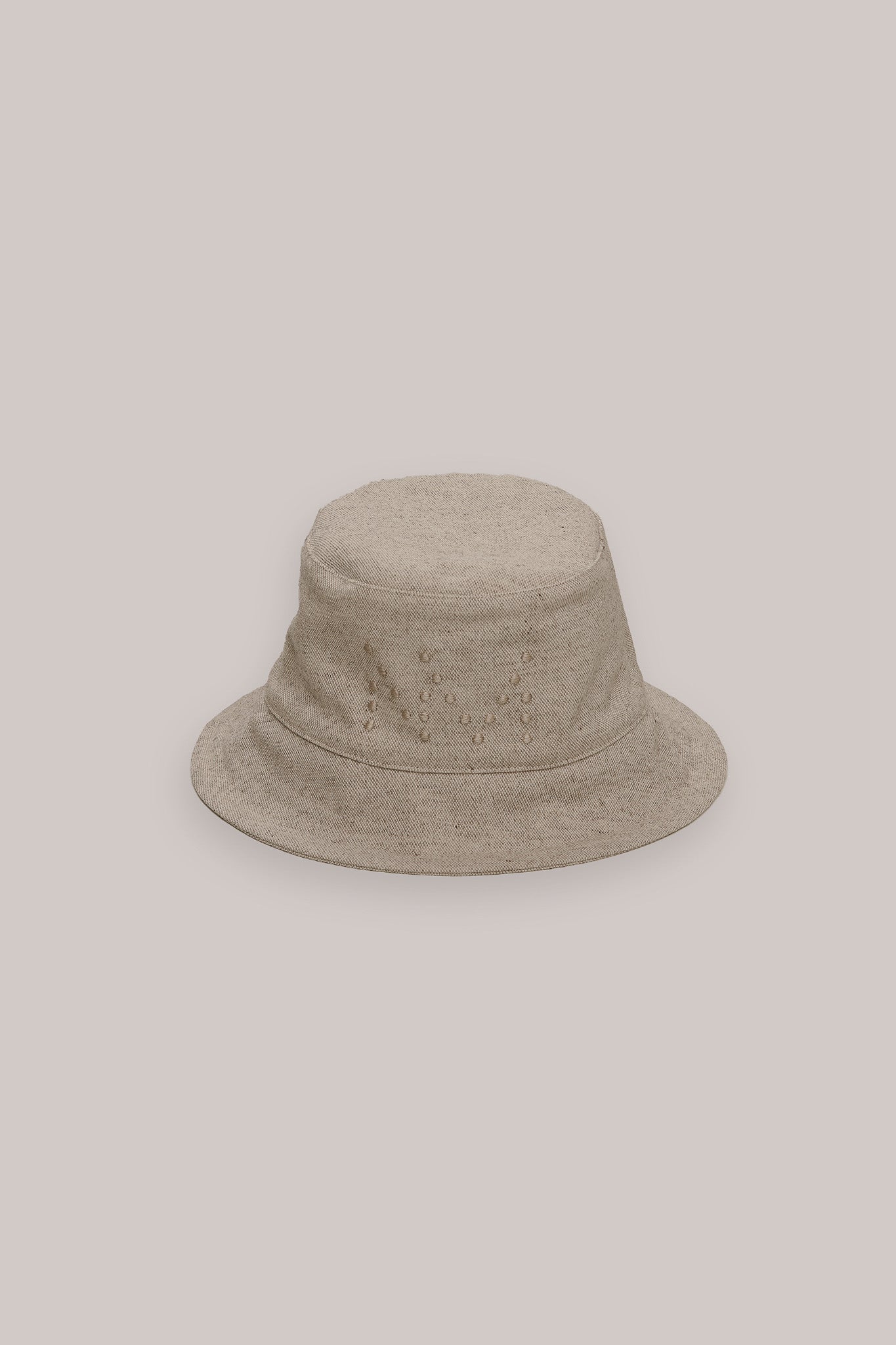 GORRO BUCKET DE LANA Y ALGODÓN "CAMP" Crudo