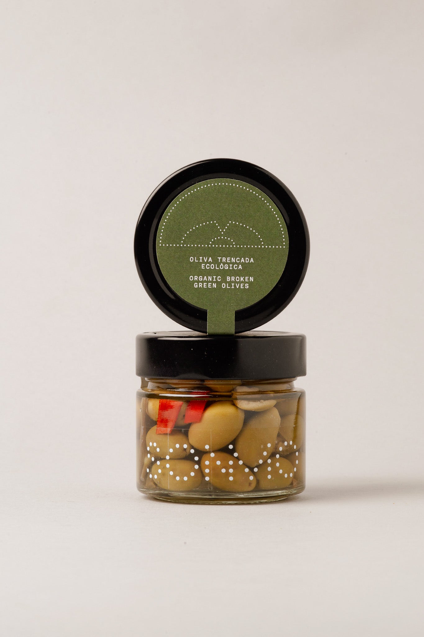 ORGANIC BROKEN GREEN OLIVES