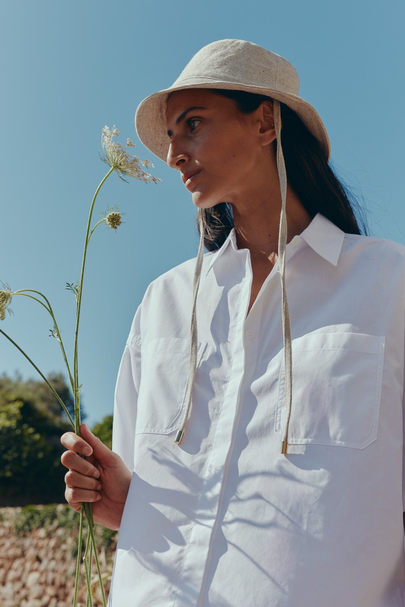 GORRO BUCKET DE LANA Y ALGODÓN "CAMP" Crudo
