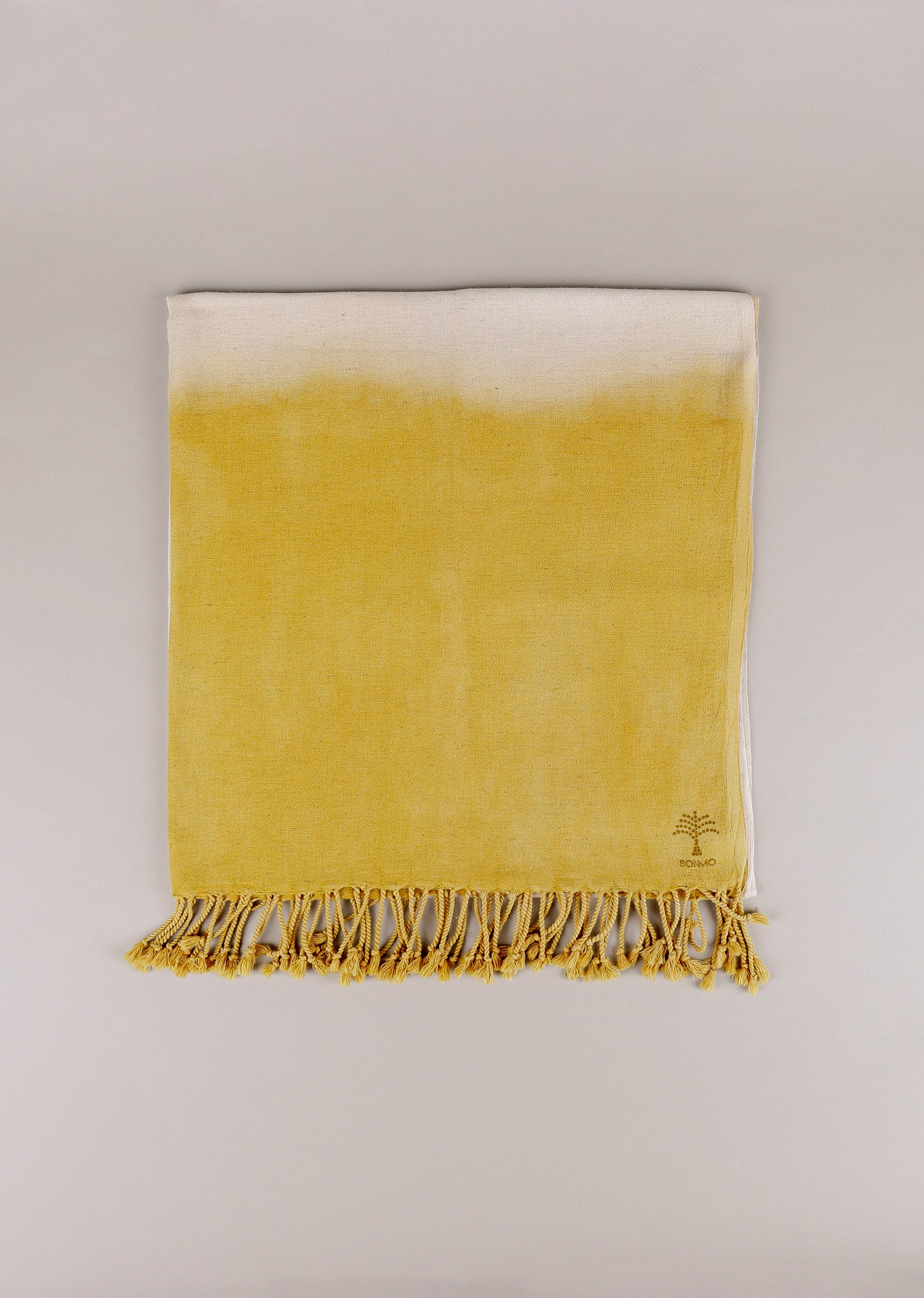 PAREO DE LINO Y ALGODON. TÉCNICA “DIP DYE”