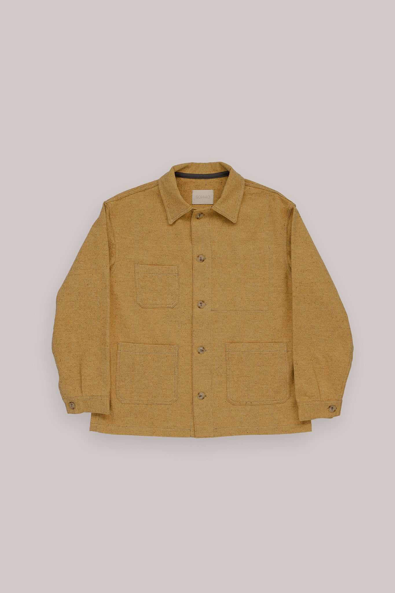 "CAMP" Wool and organic cotton jacket, Mustard