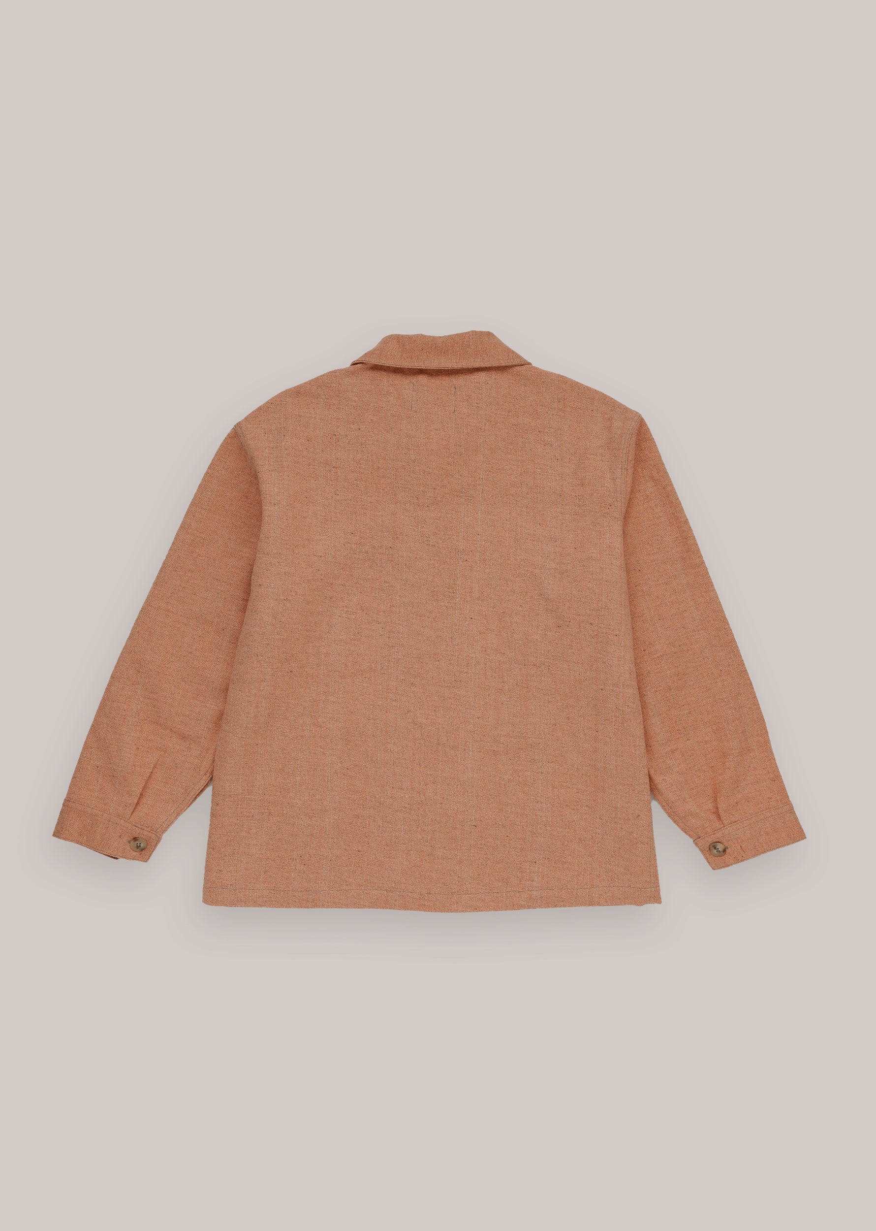 CHAQUETA DE LANA Y ALGODÓN "CAMP" Salmón