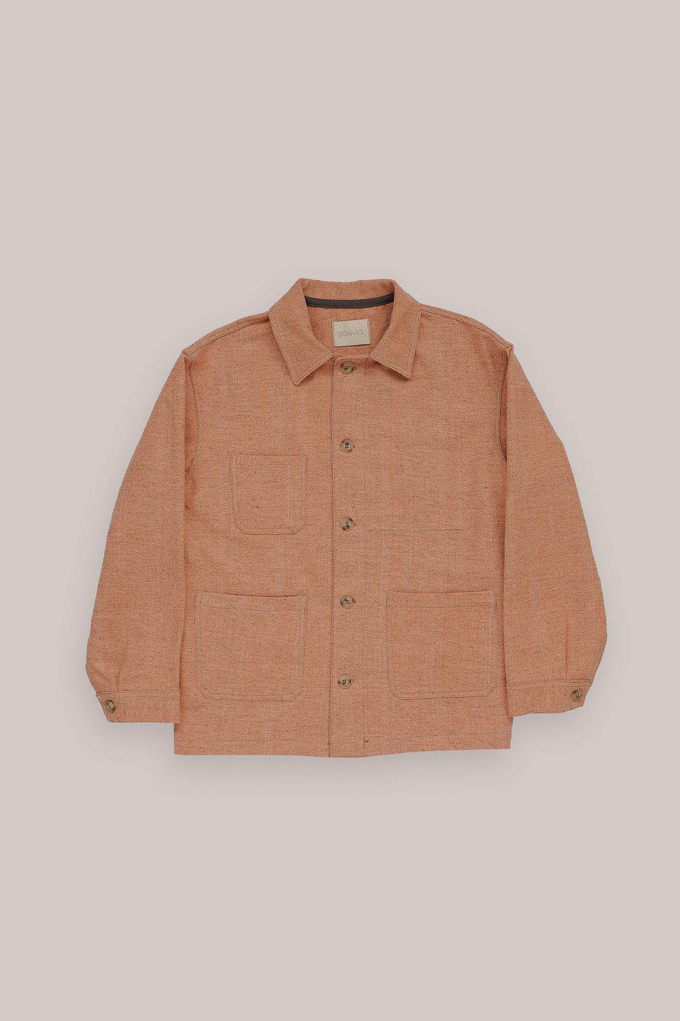 "CAMP" Wool and organic cotton jacket, Salmon